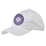 Lotus Flower Baseball Cap - White (Personalized)