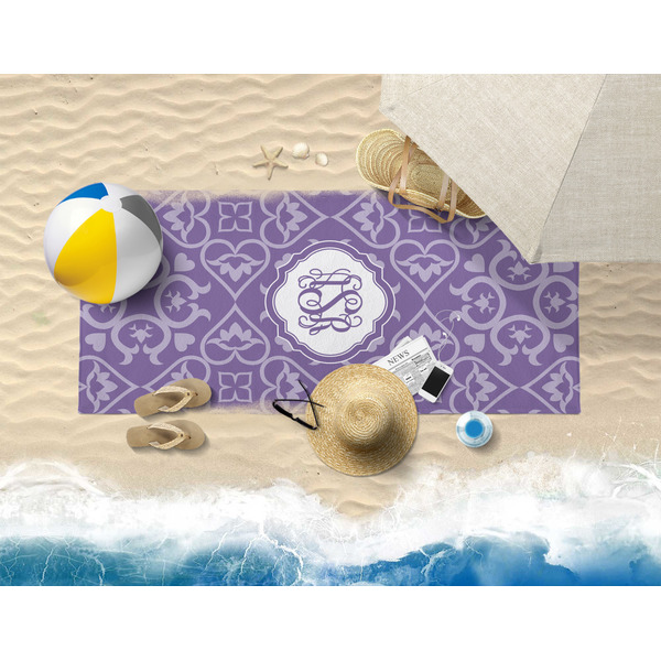 Lotus Flower Beach Towel Lifestyle