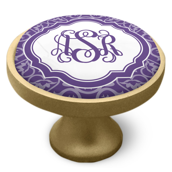 Lotus Flower Cabinet Knob - Gold - Side