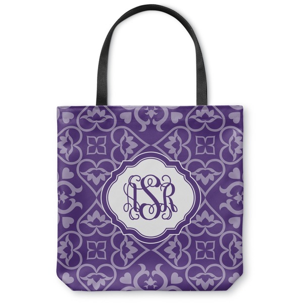 Custom Lotus Flower Canvas Tote Bag - Medium - 16"x16" (Personalized)