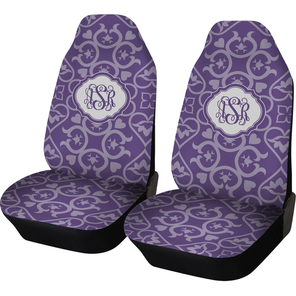 Custom Lotus Flower Car Seat Covers (Set of Two) (Personalized)