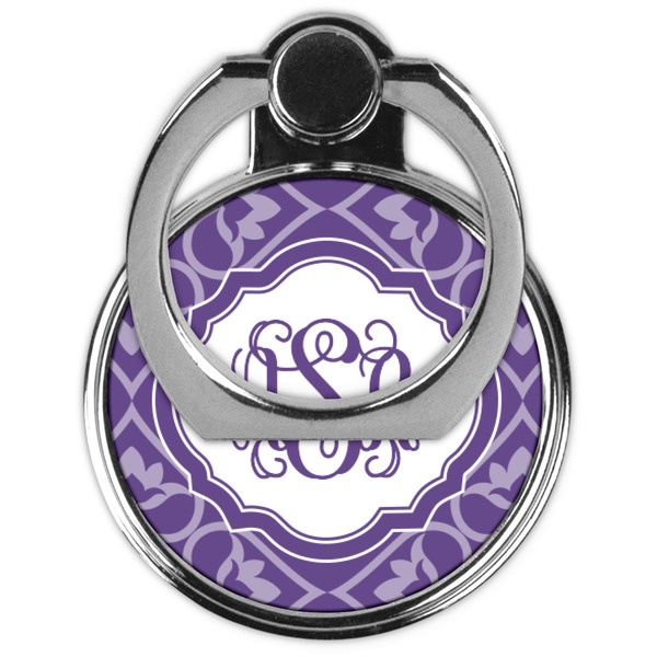 Lotus Flower Cell Phone Ring Stand & Holder - Front (Collapsed)