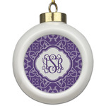 Lotus Flower Ceramic Ball Ornament (Personalized)