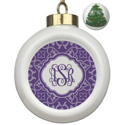 Lotus Flower Ceramic Ball Ornament - Christmas Tree (Personalized)