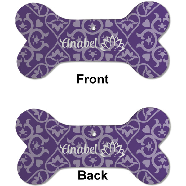 Lotus Flower Ceramic Flat Ornament - Bone Front & Back (APPROVAL)