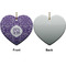 Lotus Flower Ceramic Flat Ornament - Heart Front & Back (APPROVAL)