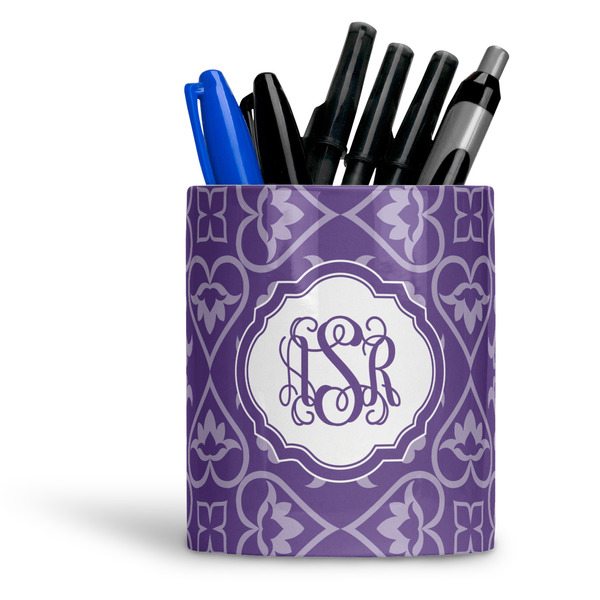 Custom Lotus Flower Ceramic Pen Holder