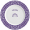 Lotus Flower Ceramic Plate w/Rim