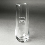 Lotus Flower Champagne Flute - Stemless Engraved (Personalized)