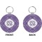 Lotus Flower Circle Keychain (Front + Back)