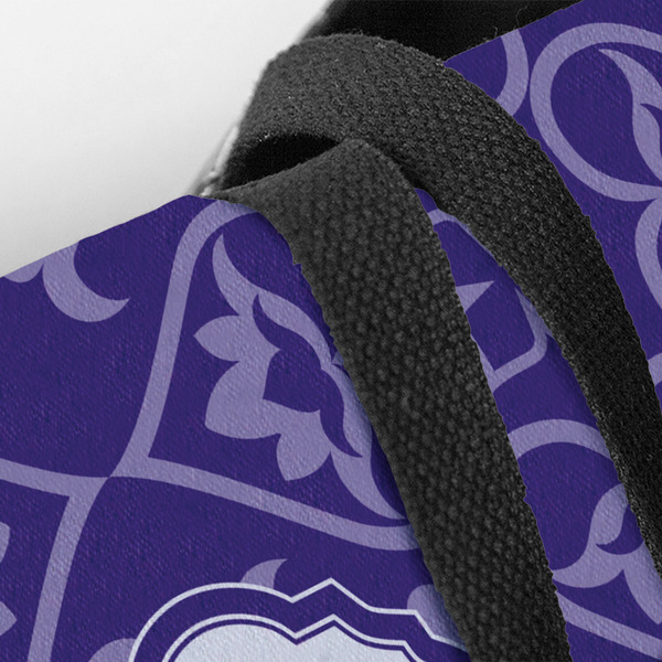 Lotus Flower Closeup of Tote w/Black Handles