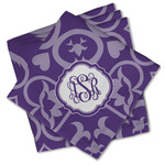 Lotus Flower Cloth Cocktail Napkins - Set of 4 w/ Monogram