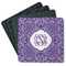 Lotus Flower Square Rubber Backed Coasters - Set of 4 (Personalized)