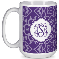 Lotus Flower 15 Oz Coffee Mug - White (Personalized)