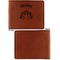 Lotus Flower Cognac Leatherette Bifold Wallets - Front and Back Single Sided - Apvl
