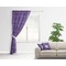 Lotus Flower Curtain With Window and Rod - in Room Matching Pillow