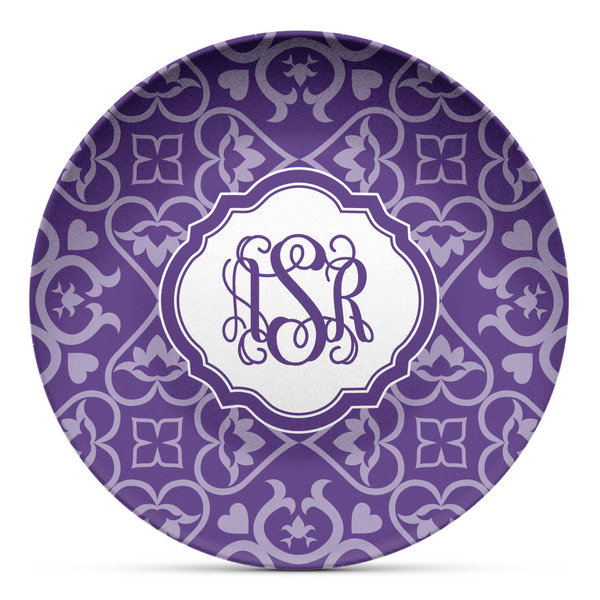 Custom Lotus Flower Microwave Safe Plastic Plate - Composite Polymer (Personalized)