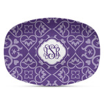 Lotus Flower Plastic Platter - Microwave & Oven Safe Composite Polymer (Personalized)