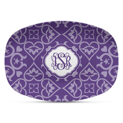 Lotus Flower Plastic Platter - Microwave & Oven Safe Composite Polymer (Personalized)