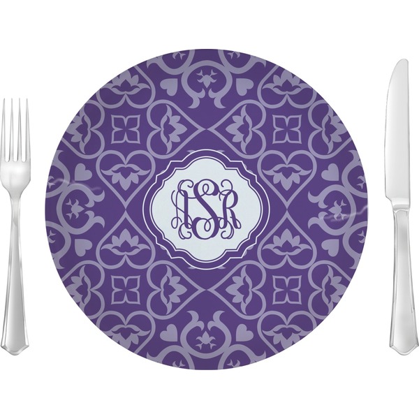 Custom Lotus Flower 10" Glass Lunch / Dinner Plates - Single or Set (Personalized)