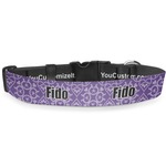 Lotus Flower Deluxe Dog Collar - Large (13" to 21") (Personalized)