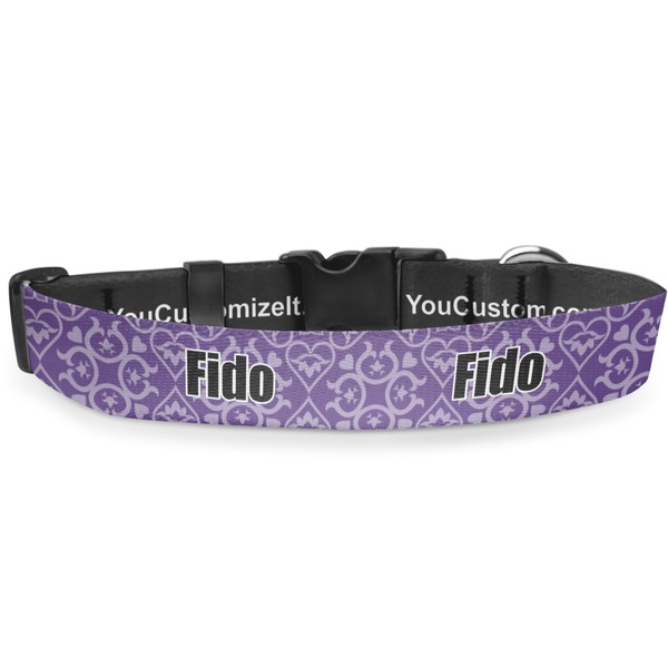 Custom Lotus Flower Deluxe Dog Collar (Personalized)