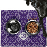 Lotus Flower Dog Food Mat - Large w/ Monogram