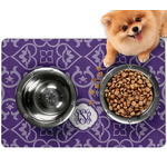 Lotus Flower Dog Food Mat - Small w/ Monogram