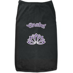 Lotus Flower Black Pet Shirt (Personalized)