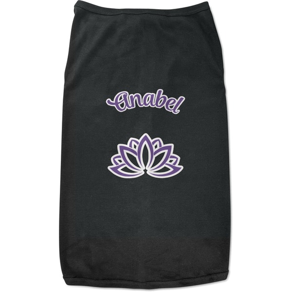Custom Lotus Flower Black Pet Shirt - M (Personalized)