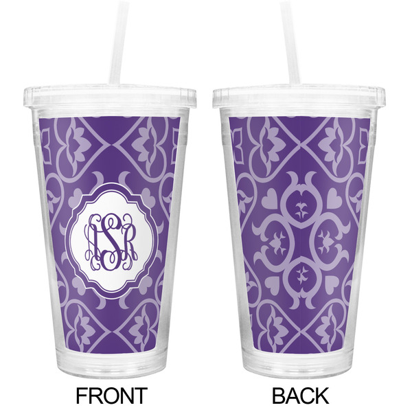 Lotus Flower Double Wall Tumbler with Straw - Approval