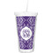 Lotus Flower Double Wall Tumbler with Straw (Personalized)