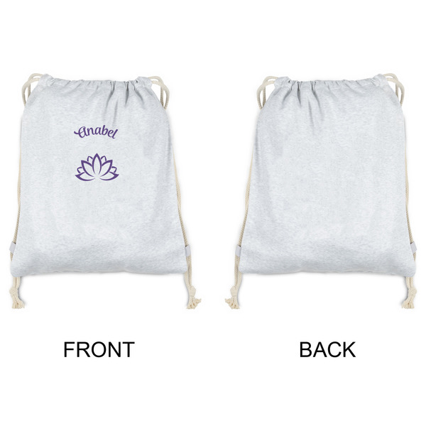 Lotus Flower Drawstring Backpacks - Sweatshirt Fleece - Single Sided - APPROVAL