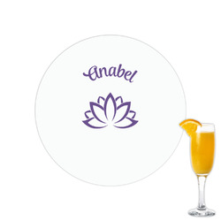 Lotus Flower Printed Drink Topper - 2.15" (Personalized)