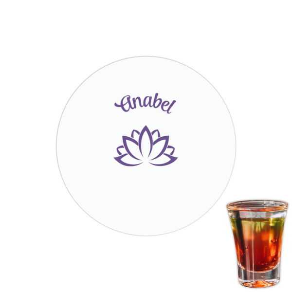 Custom Lotus Flower Printed Drink Topper - 1.5" (Personalized)