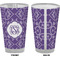 Lotus Flower Pint Glass - Full Color - Front & Back Views