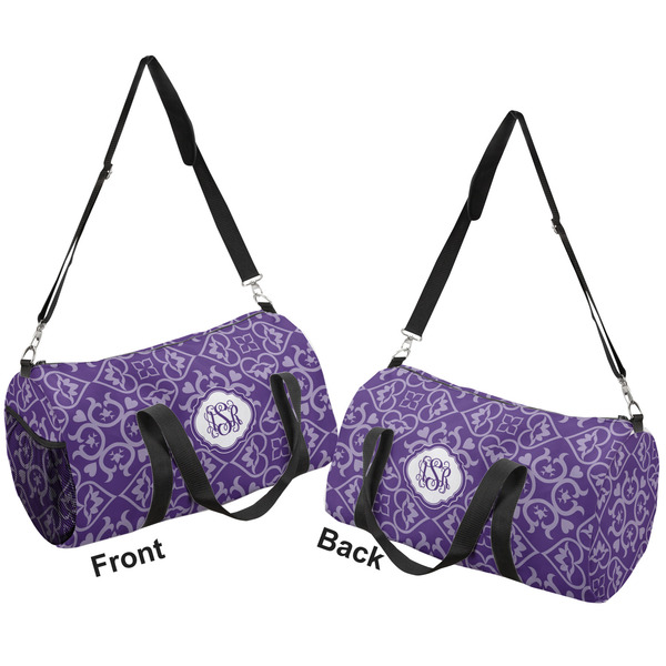 Lotus Flower Duffle bag large front and back sides