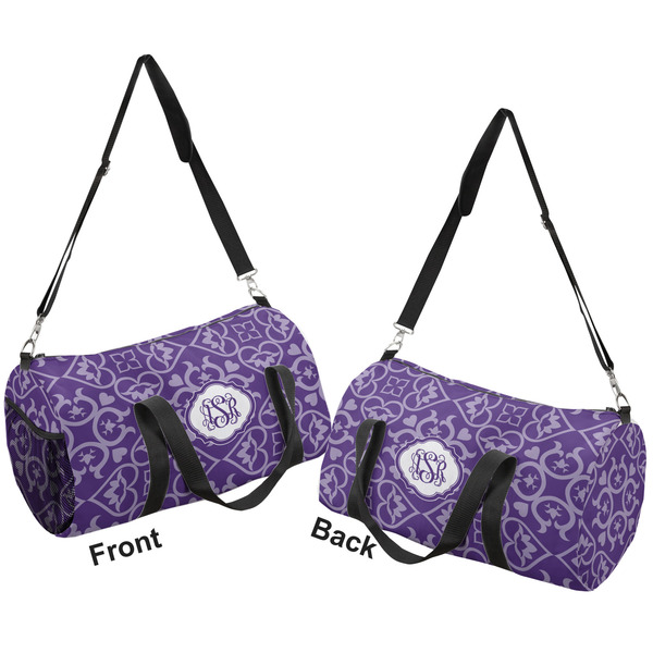 Lotus Flower Duffle bag small front and back sides
