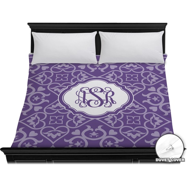 Custom Lotus Flower Duvet Cover - King (Personalized)