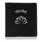 Lotus Flower Leather Binder - 1" - Black (Personalized)