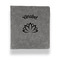 Lotus Flower Leather Binder - 1" - Grey (Personalized)