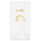 Lotus Flower Foil Stamped Guest Napkins - Front View