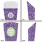 Lotus Flower French Fry Favor Box - Front & Back View