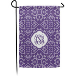 Lotus Flower Small Garden Flag - Single Sided w/ Monograms