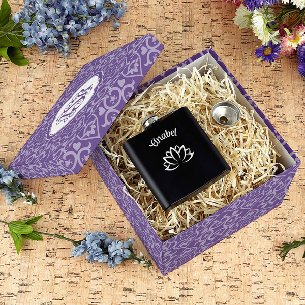 Lotus Flower Gift Boxes with Lid - Canvas Wrapped - Large - In Context