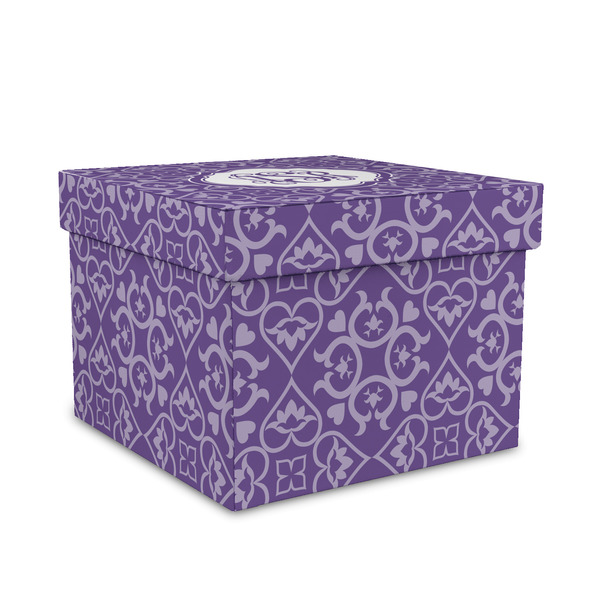 Custom Lotus Flower Gift Box with Lid - Canvas Wrapped - Medium (Personalized)