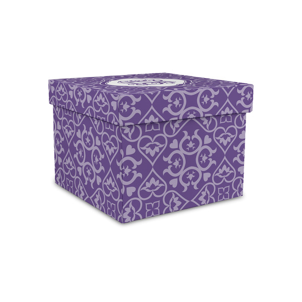 Custom Lotus Flower Gift Box with Lid - Canvas Wrapped - Small (Personalized)