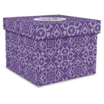 Lotus Flower Gift Box with Lid - Canvas Wrapped - X-Large (Personalized)