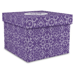 Lotus Flower Gift Box with Lid - Canvas Wrapped - X-Large (Personalized)