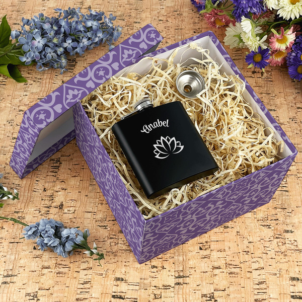 Lotus Flower Gift Boxes with Lid - Canvas Wrapped - X-Large - In Context